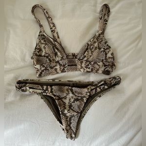 Vitamin A Snake Skin Bikini Set